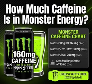 How much caffeine in monster energy drink char