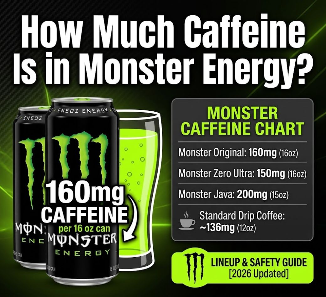 How much caffeine in monster energy drink char